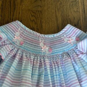 Stopped smocked bunny dress